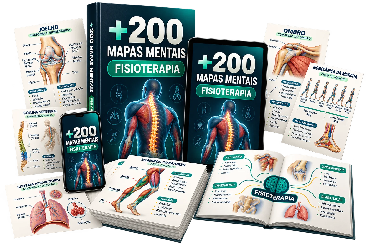 200 Mapas Mentais para Fisioterapia